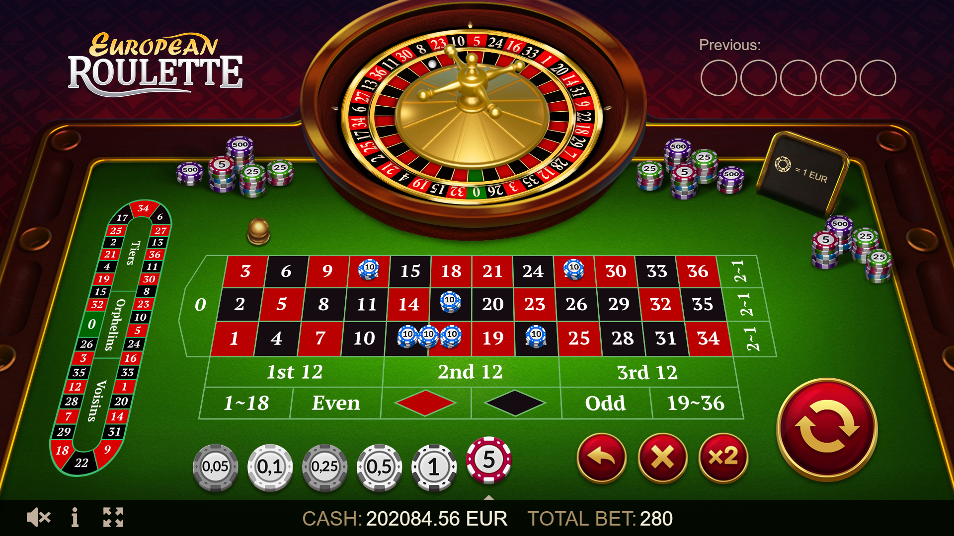 european roulette online