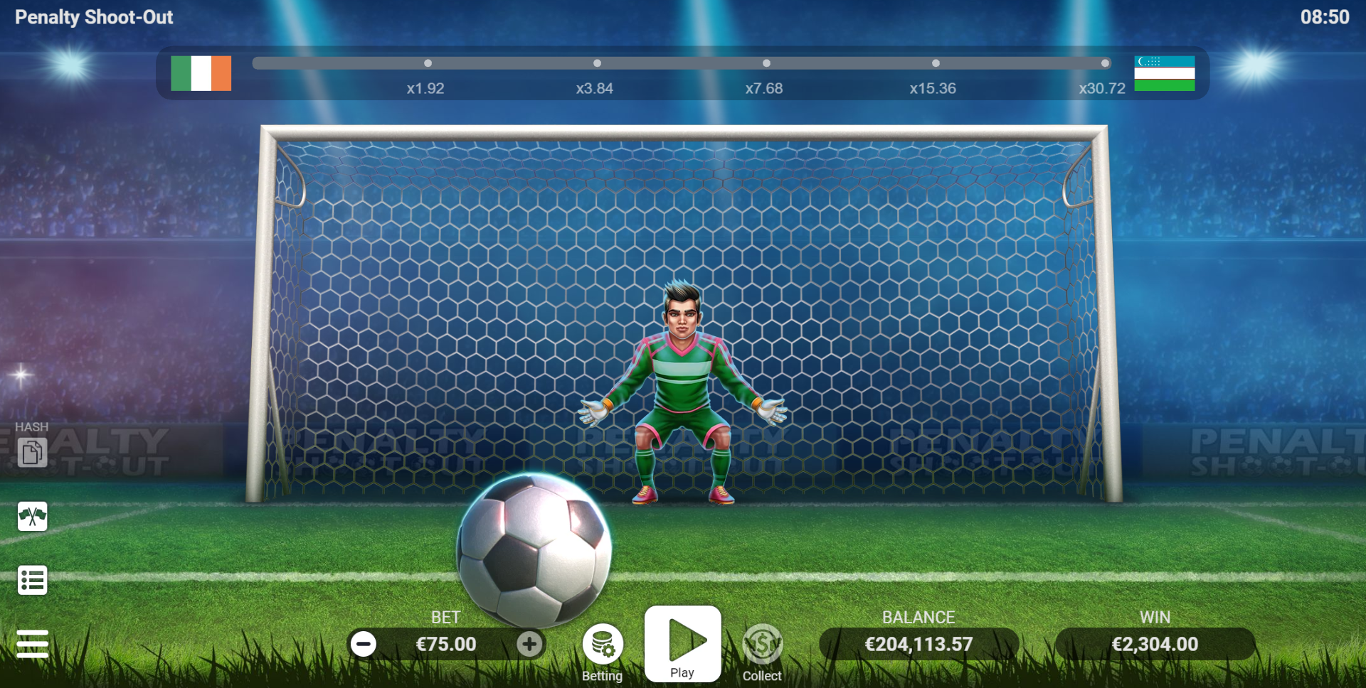 Sinais grátis para Penalty shoot out - SSSGAME